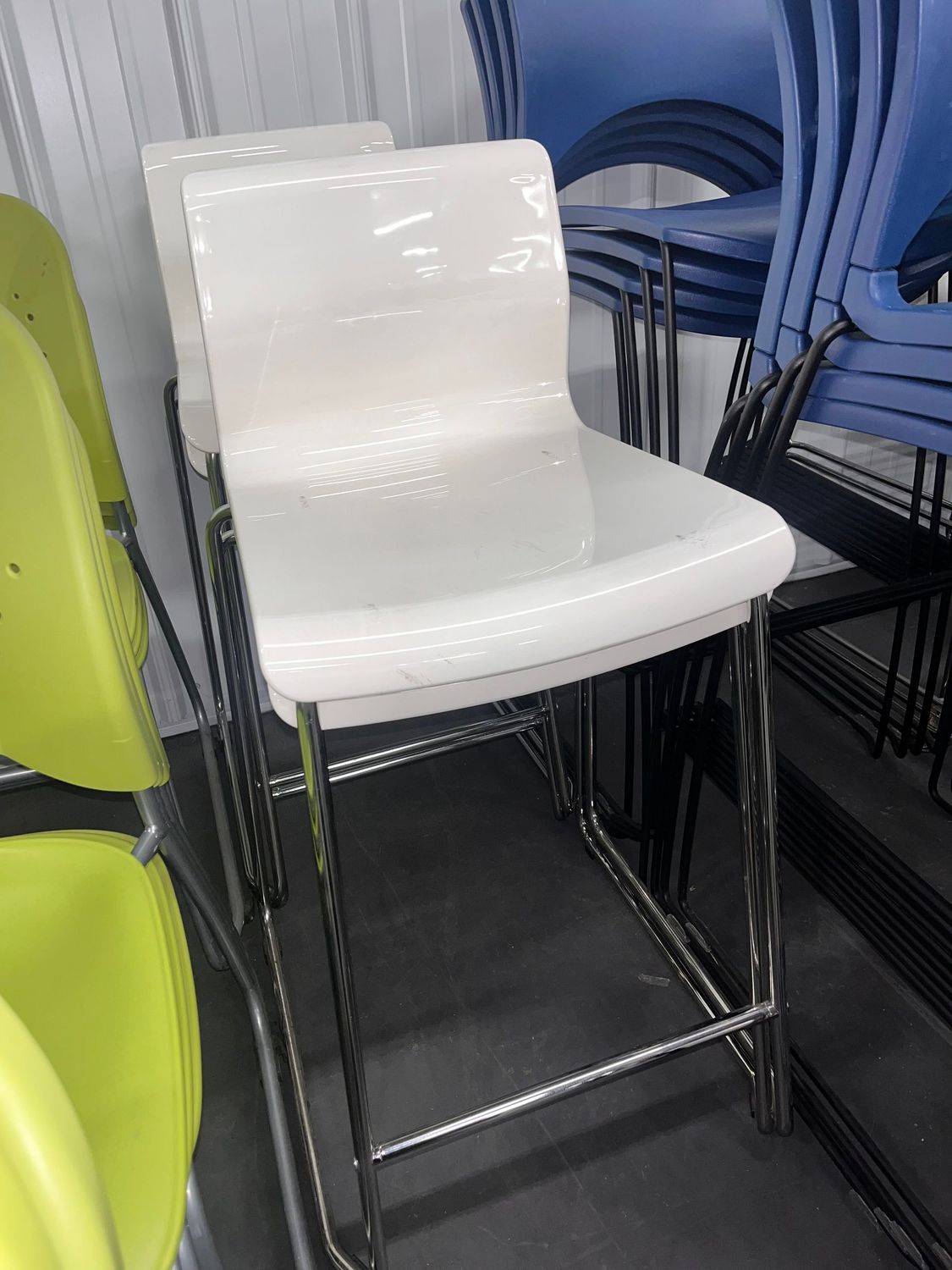 Childrens White Bar Stools *4 Available