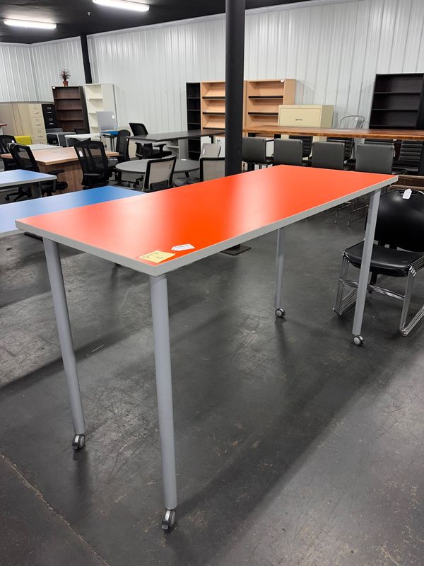 Bar Height, Mobile, 30X72 Orange Table *6 in stock