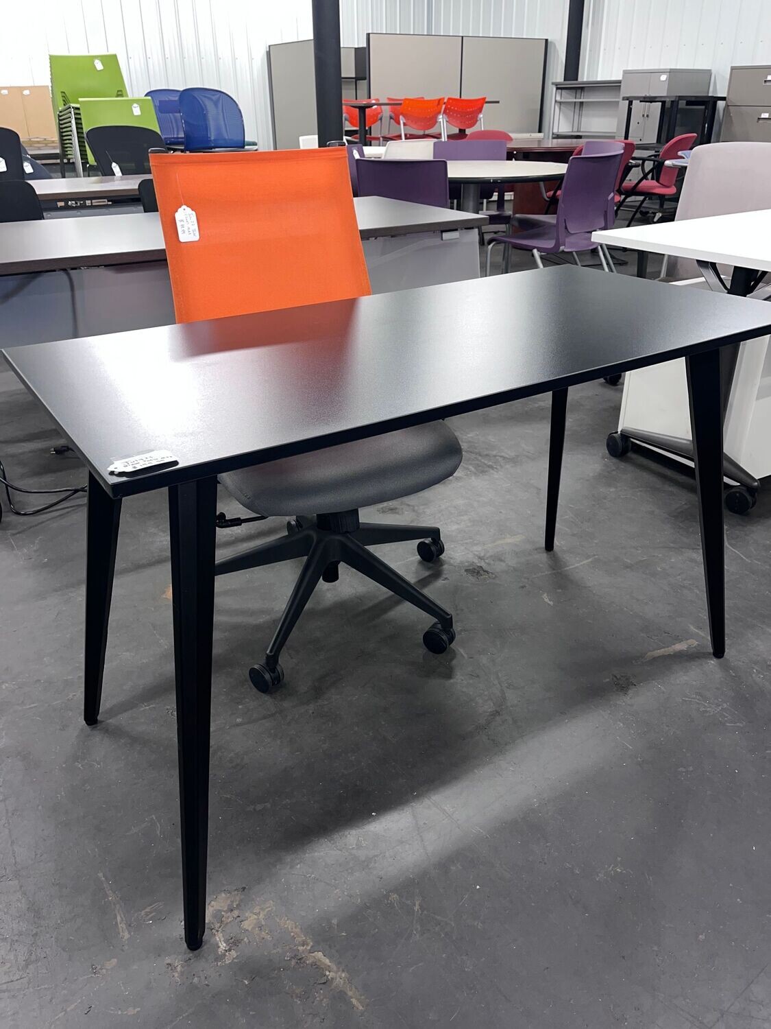 24X48 Black V Leg Table - 11 in stock - New in boxes