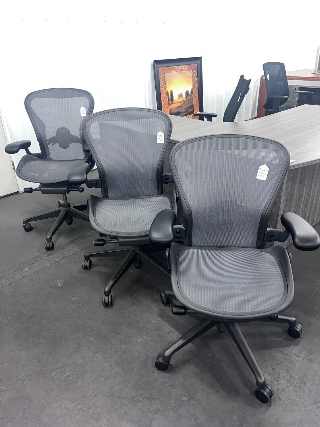 2019 Herman Miller Aerons *1 Size A, 2 Size B's