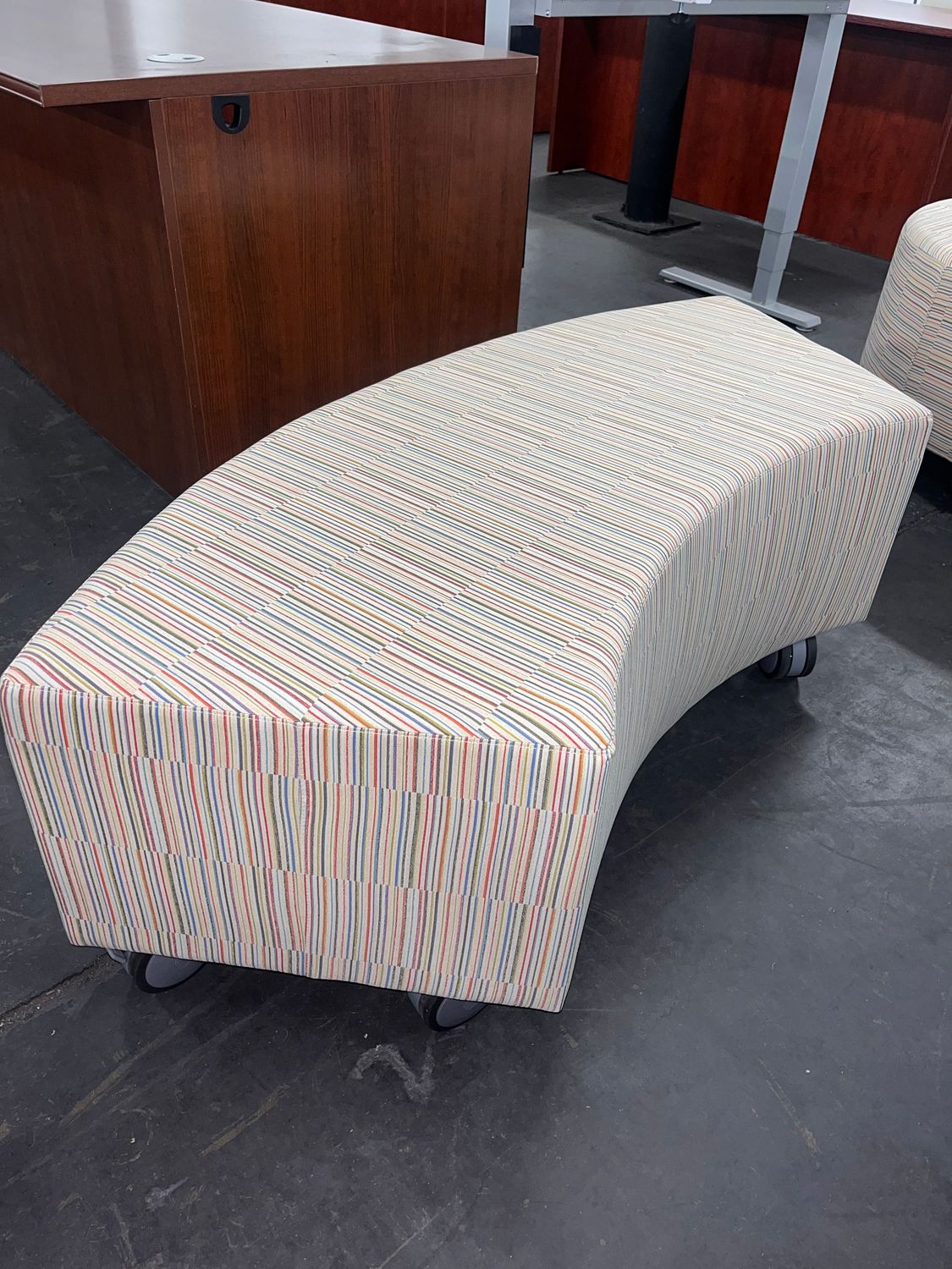 New/Discontinued Curved Mobile Ottoman *3 in stock