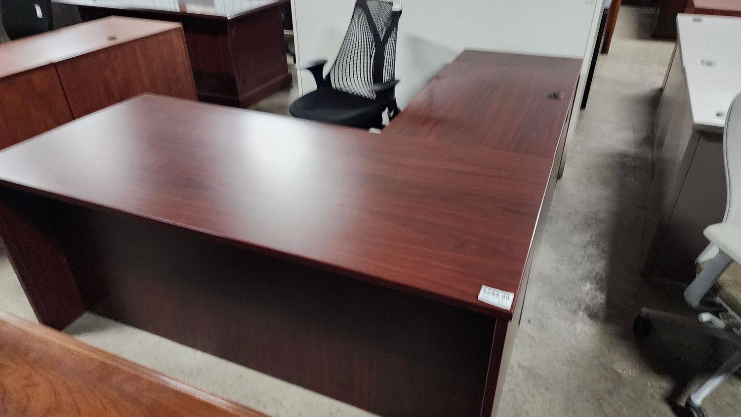 Used Mahogany Left L Desk