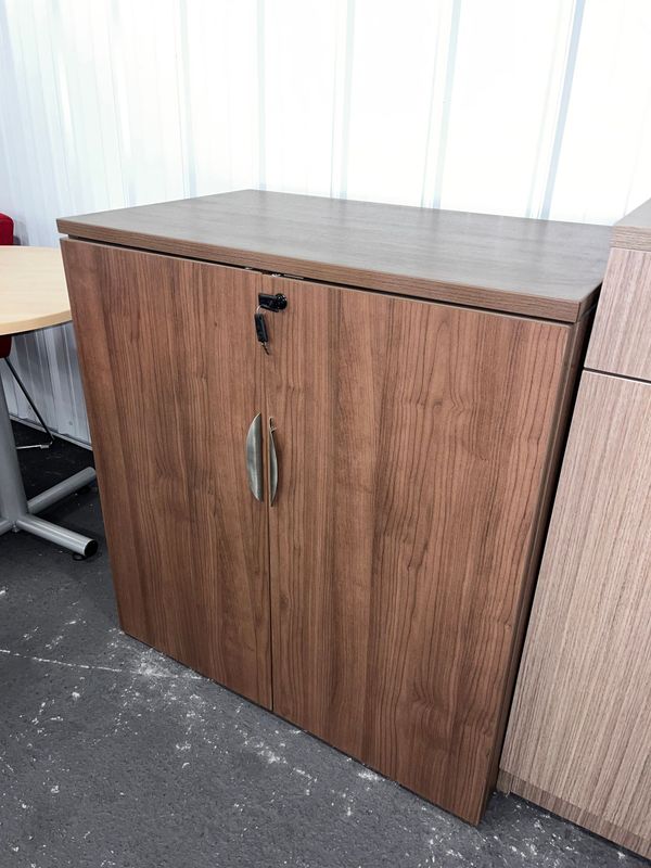 36X36 Walnut Storage Cabinet