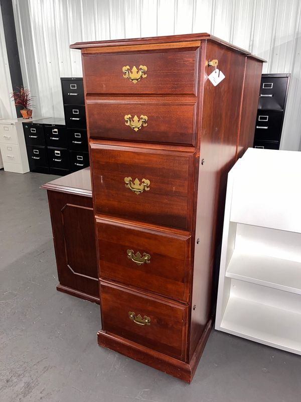 5 Drawer LEGAL real wood filing cabinet *2 Available w/ Keys