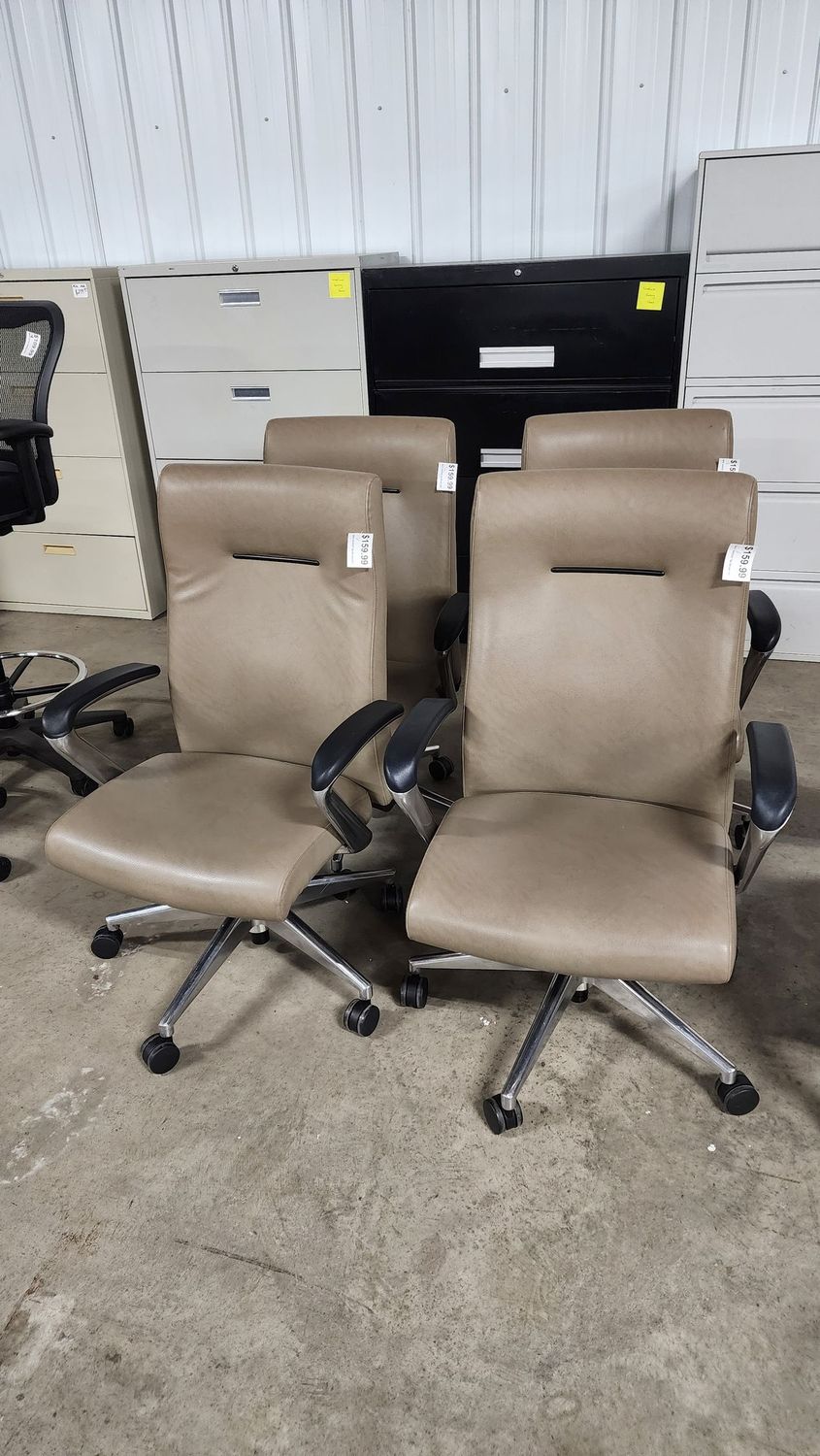 Tan HON High Back Task Chairs