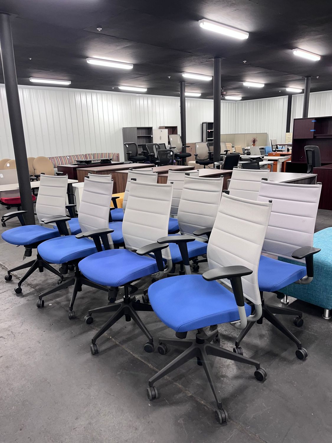 All Fabric Blue/Gray Task Chair *11 Available
