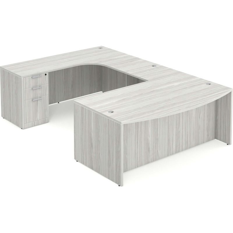 N9ne Silver Birch Bowfront U desk