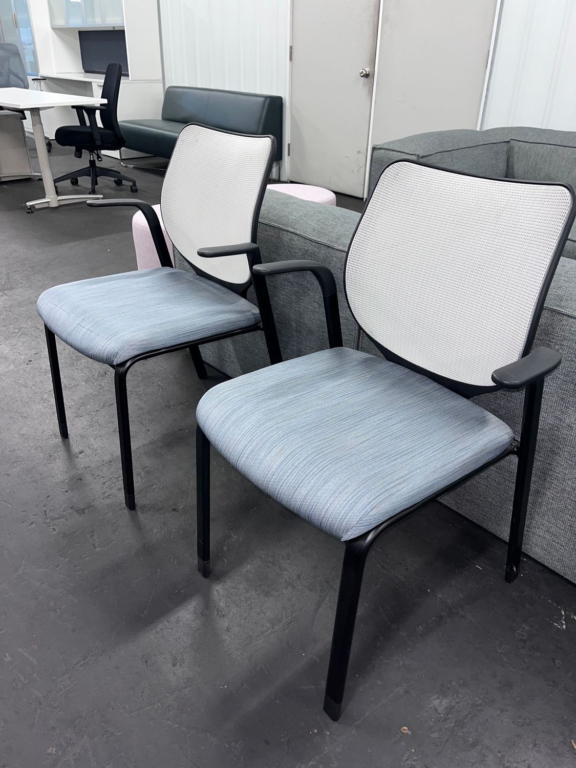 Vinyl Seat, Mesh Back Side Chairs *Sold as a pair