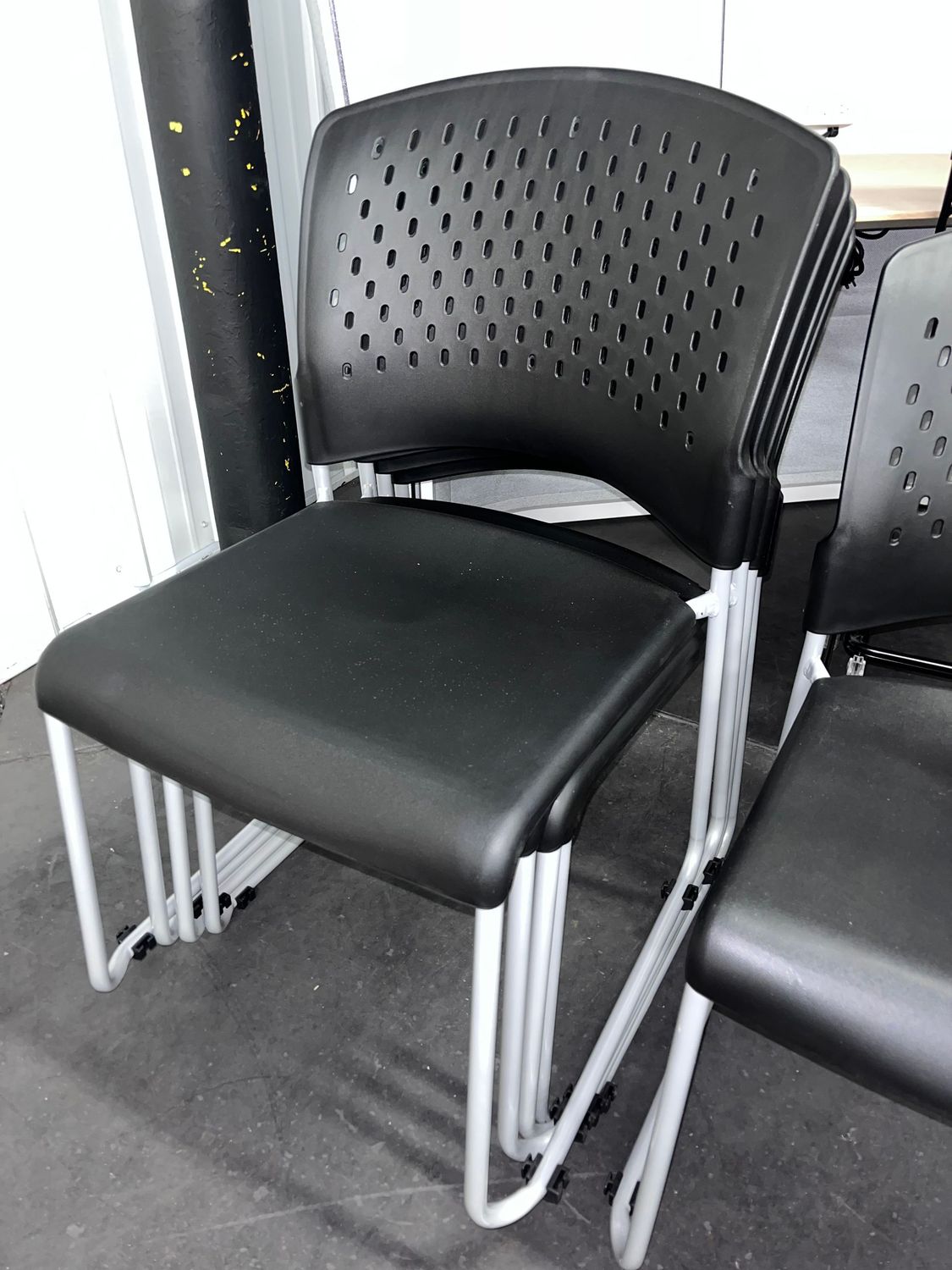 Black Plastic Stack Chairs *5 Available