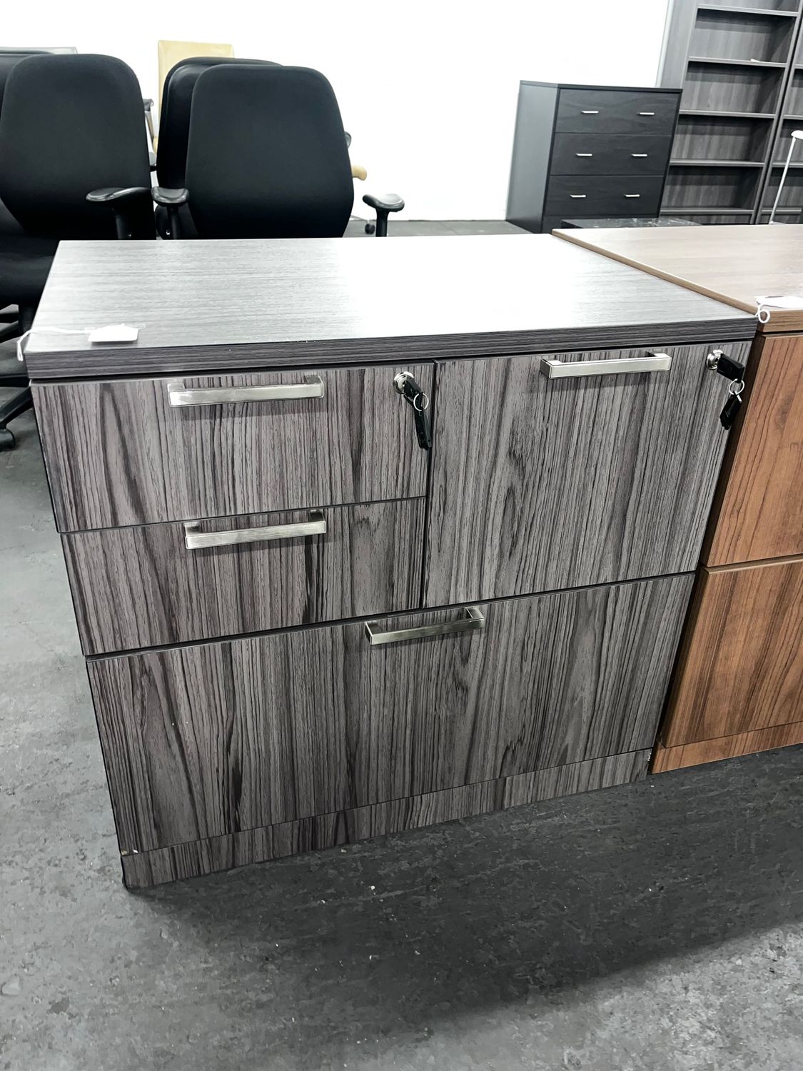 Coastal Gray Combo Filing Cabinet