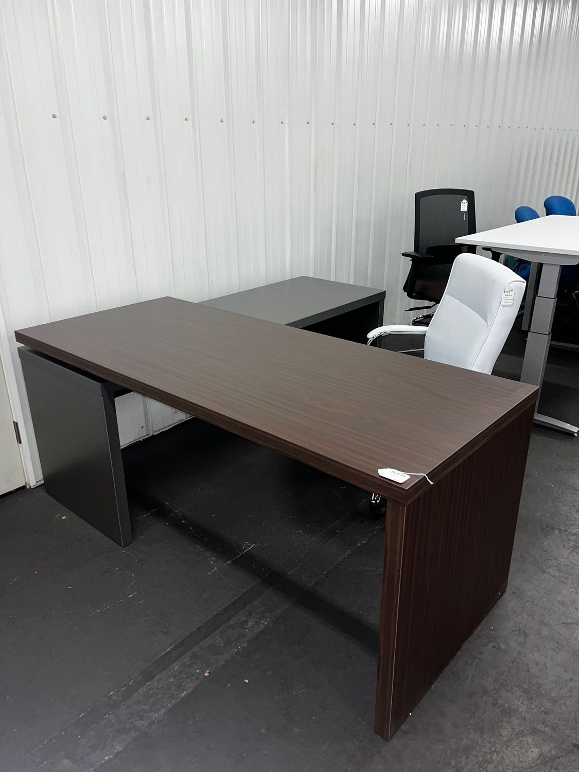 72X72 Open Concept L Desk w/ Drop Side - No attached Storage