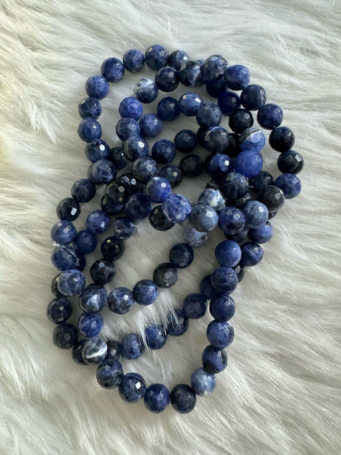 Deep Blue Sodalite Healing Bracelet – Calming &amp; Clarity Energy Beads