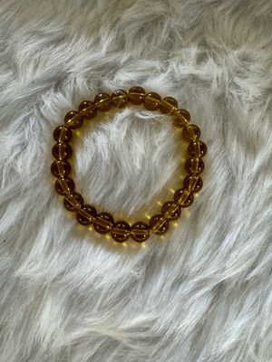 Golden Amber Bead Bracelet – Radiate Warmth and Healing Energy