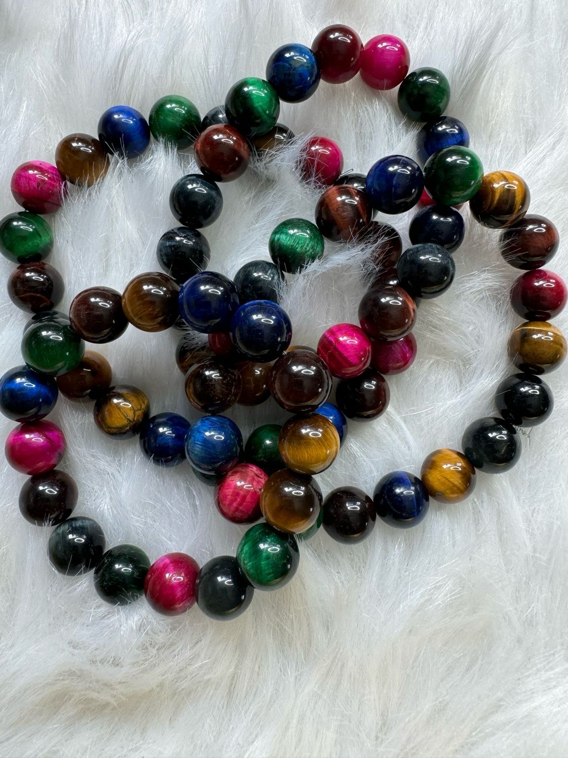 Multi-Color Tiger Eye Energy Bracelet – Protection, Focus &amp; Vibrancy