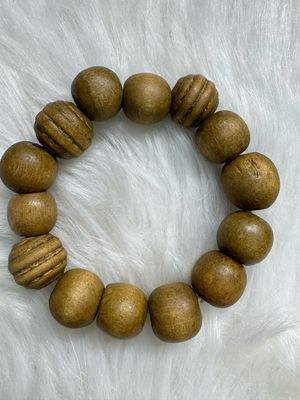 🌿 Wood Bead Bracelet – Natural Strength &amp; Style (Sold Individually)