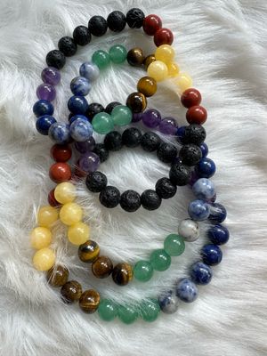 Chakra Healing Bracelet with Lava Beads – Aromatherapy &amp; Energy Alignment