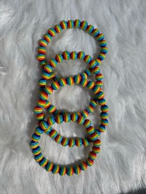 Custom Rainbow Pride &amp; Protection Bracelets – Handcrafted Colorful Statement Jewelry