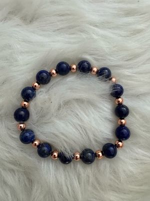 Lapis Lazuli &amp; Copper Bead Bracelet – Wisdom, Strength &amp; Style
