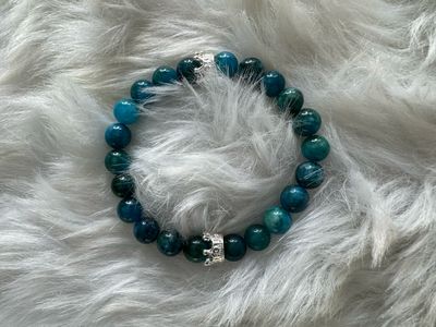 Royalty Classic – Blue Apatite Crown Bracelet