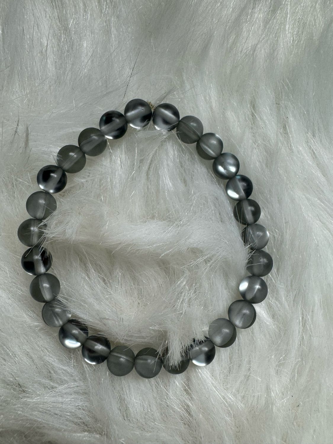 Reflective Black Glass Bracelet – Sleek Protection &amp; Modern Energy