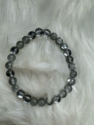 Reflective Black Glass Bracelet – Sleek Protection &amp; Modern Energy