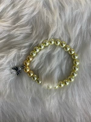 “Remember Me” Bracelet – Blue, Yellow, And Lime Green, Pearl Beads with Angel Charm