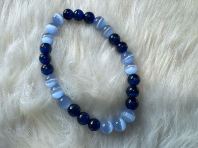 Midnight Sky Cat Eye Bracelet – Blue Light &amp; Dark Blend