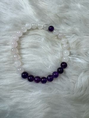 Amethyst &amp; Rose Quartz Healing Bracelet – Love &amp; Clarity