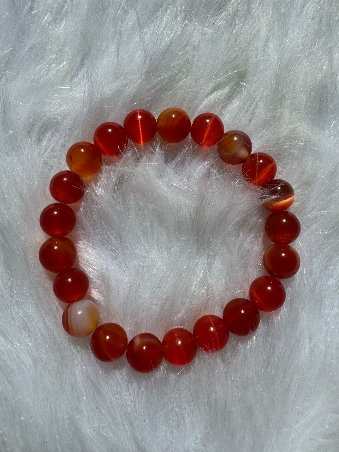 Fiery Red Carnelian Energy Bracelet – Handmade by Felycia Designs