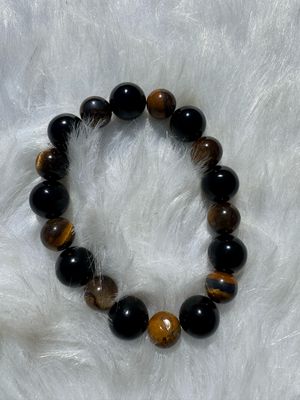 Tiger Eye &amp; Black Onyx Protection Bracelet – Grounded Strength by Felycia Designs