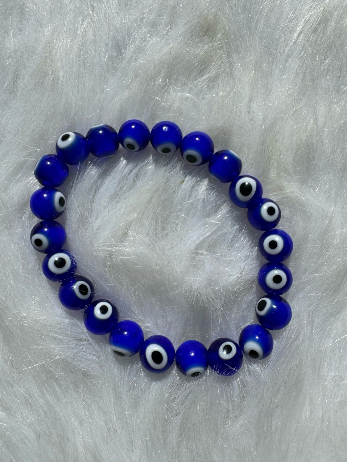 Classic Blue Evil Eye Protection Bracelet – Handmade by Felycia Designs