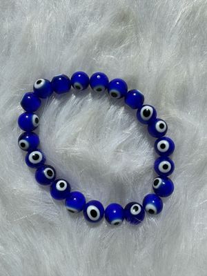 Classic Blue Evil Eye Protection Bracelet – Handmade by Felycia Designs