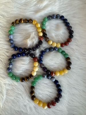 Chakra Healing Bracelet with Natural Gemstones – Energy Balancing &amp; Grounding