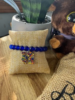 Blue Puzzle Piece Love Bracelet for Autism Awareness