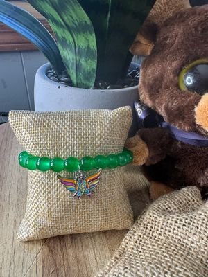 Autism Angel Wing Puzzle Charm Bracelet