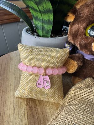 🥊 Pink Boxing Gloves Bracelet – Fighter’s Spirit Edition - Cancer Awareness Collection