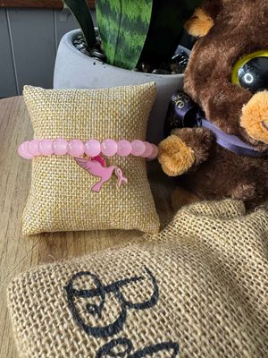 🕊️ Pink Ribbon Dove Bracelet – Hope Takes Flight - Cancer Awareness Collection