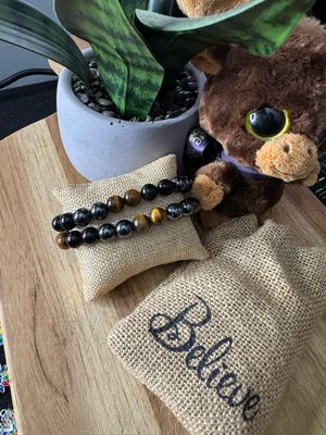 Triple Protection Bracelet – Tiger Eye, Black Obsidian &amp; Hematite
