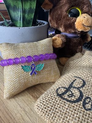 🦋 Winged Ribbon Awareness Bracelet
