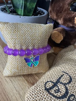🦋 Winged Ribbon Awareness Bracelet