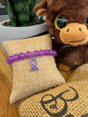 Purple Awareness Bracelet – Domestic Violence, Epilepsy &amp; Lupus Awareness