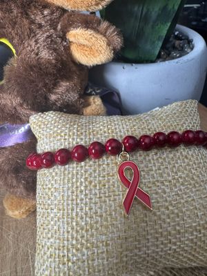 ❤️ Red Awareness Ribbon Bracelet – Strength, Support &amp; Survival
