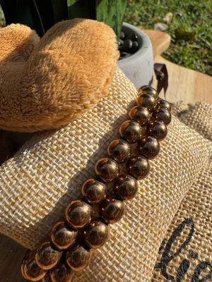Bold &amp; Grounded – Copper Hematite Bracelet