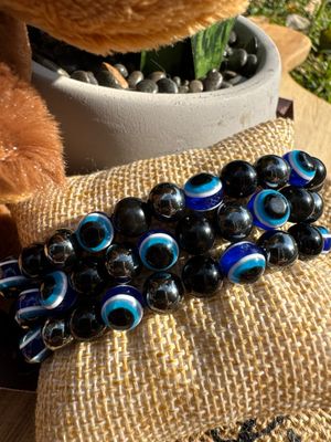 Triple Protection Evil Eye Bracelet – Block Negativity &amp; Toxic Energy