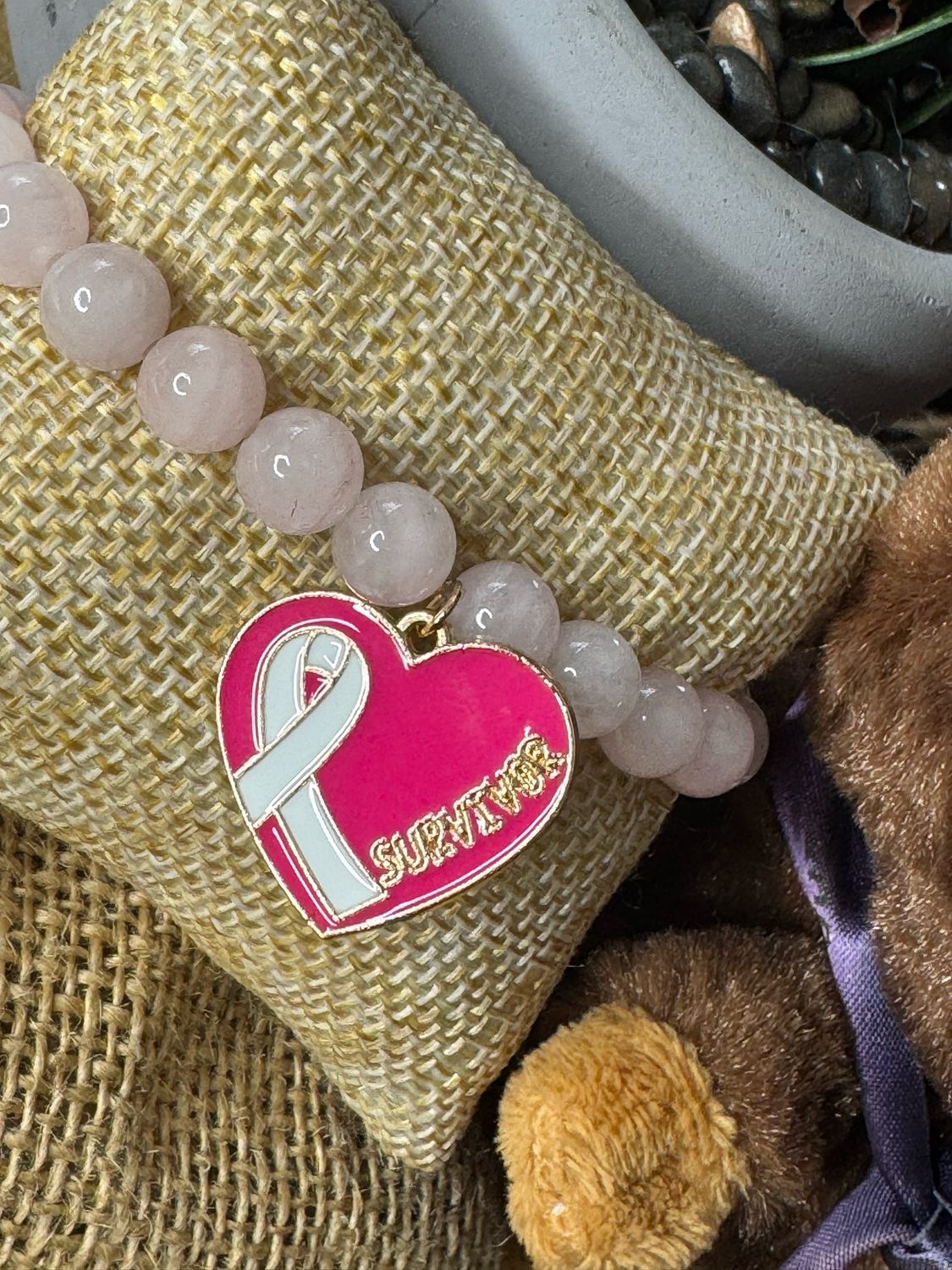 Survivor’s Heart” Cancer Awareness Bracelet