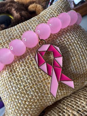 “Geometric Ribbon” Cancer Awareness Bracelet