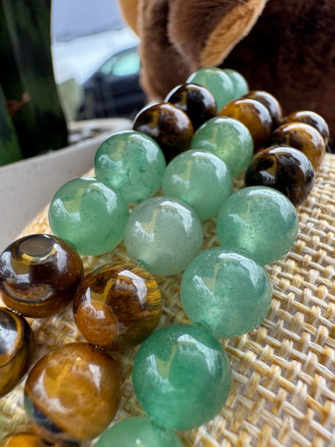 Money Bracelet – Green Aventurine &amp; Tiger Eye