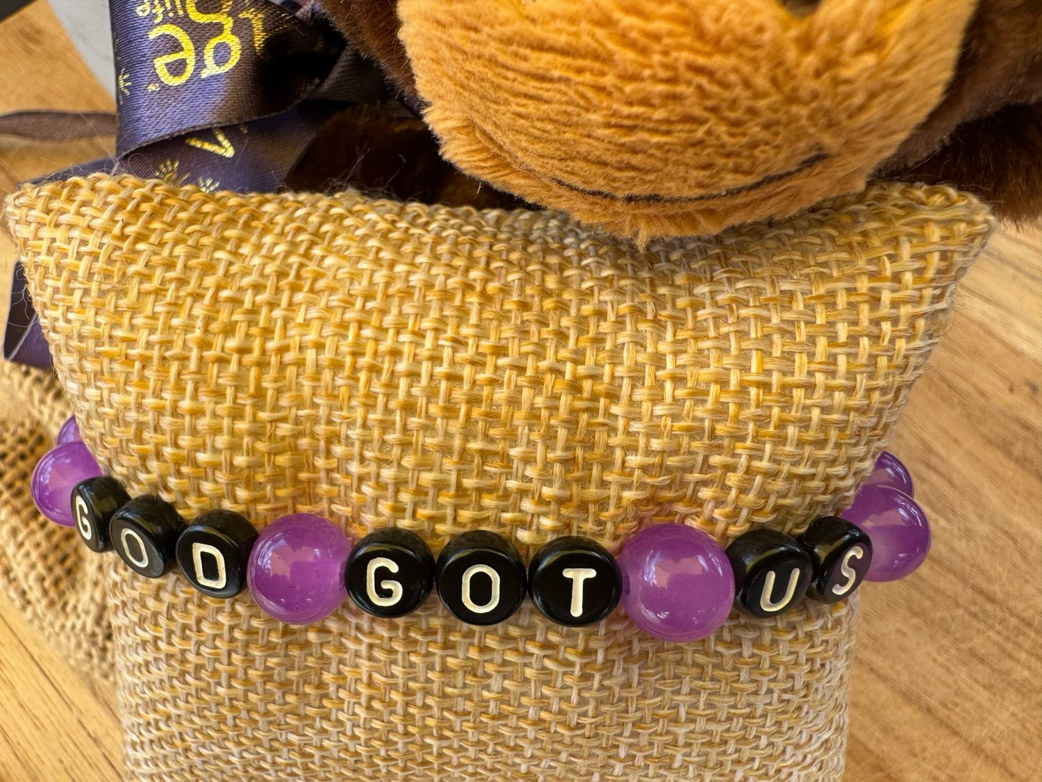 God Got Us – Purple &amp; Black Bracelet