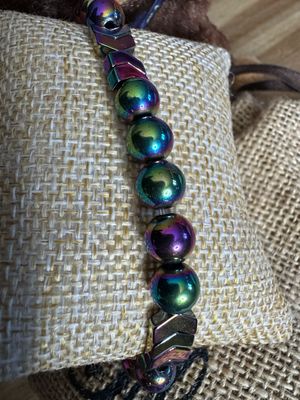 Rainbow Hematite Energy Bracelet – Grounding &amp; Aura Protection
