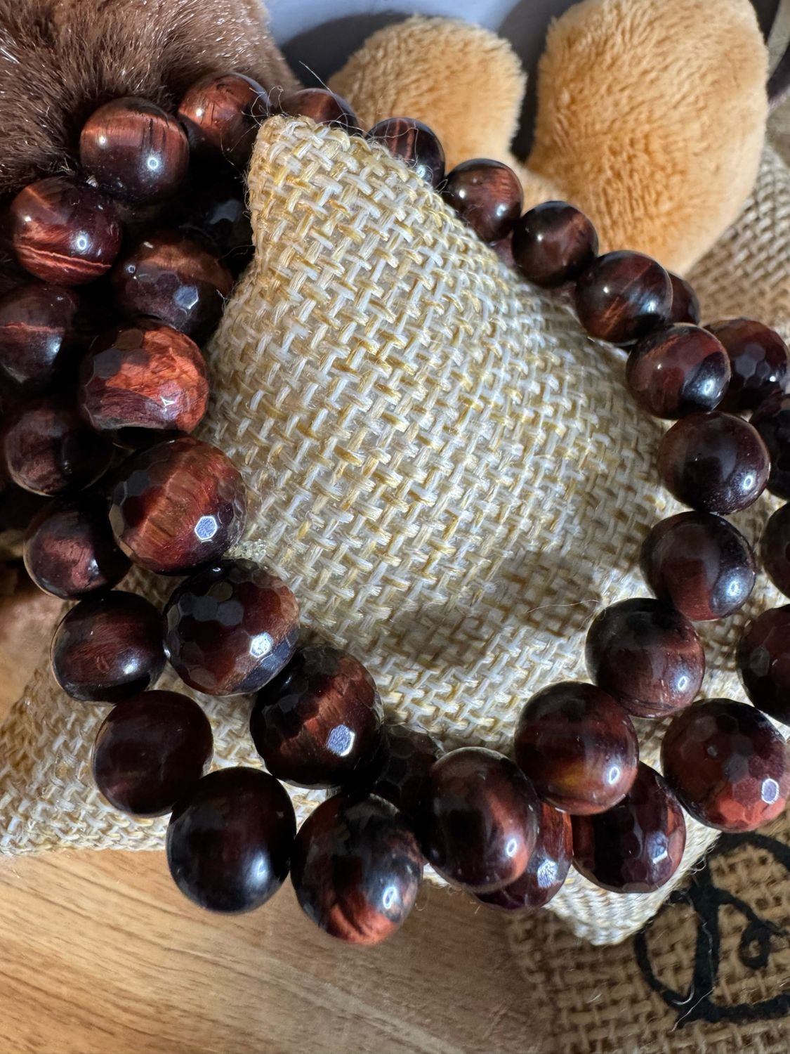Red Tiger Eye Faceted Bracelet – Energy • Focus • Motivation